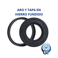 ARO Y TAPA EN HIERRO FUNDIDO PARA ALCANTARILLADO