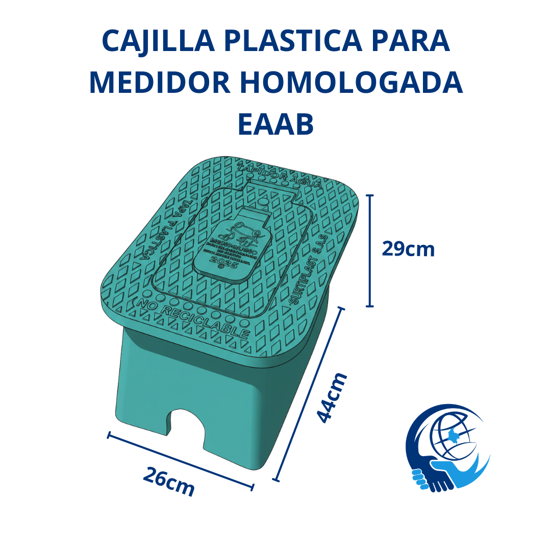 CAJILLA EN PLASTIO NO RECICLADO PARA MEDIDOR DE AGUA HOMOLOGADA PARA BOGOTA