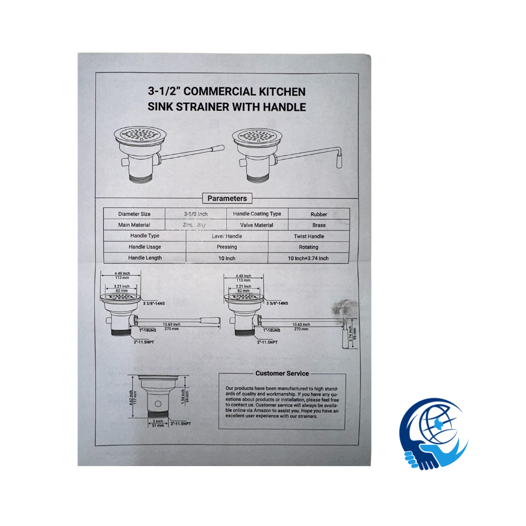 Canastilla Lavaplatos De 3 1/2"  Uso Comercial