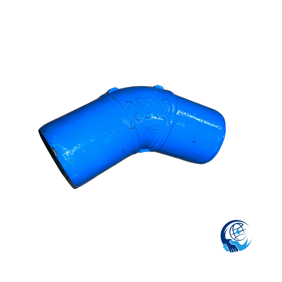 Codo 11 1/4° En Hierro Dúctil Extremo Liso