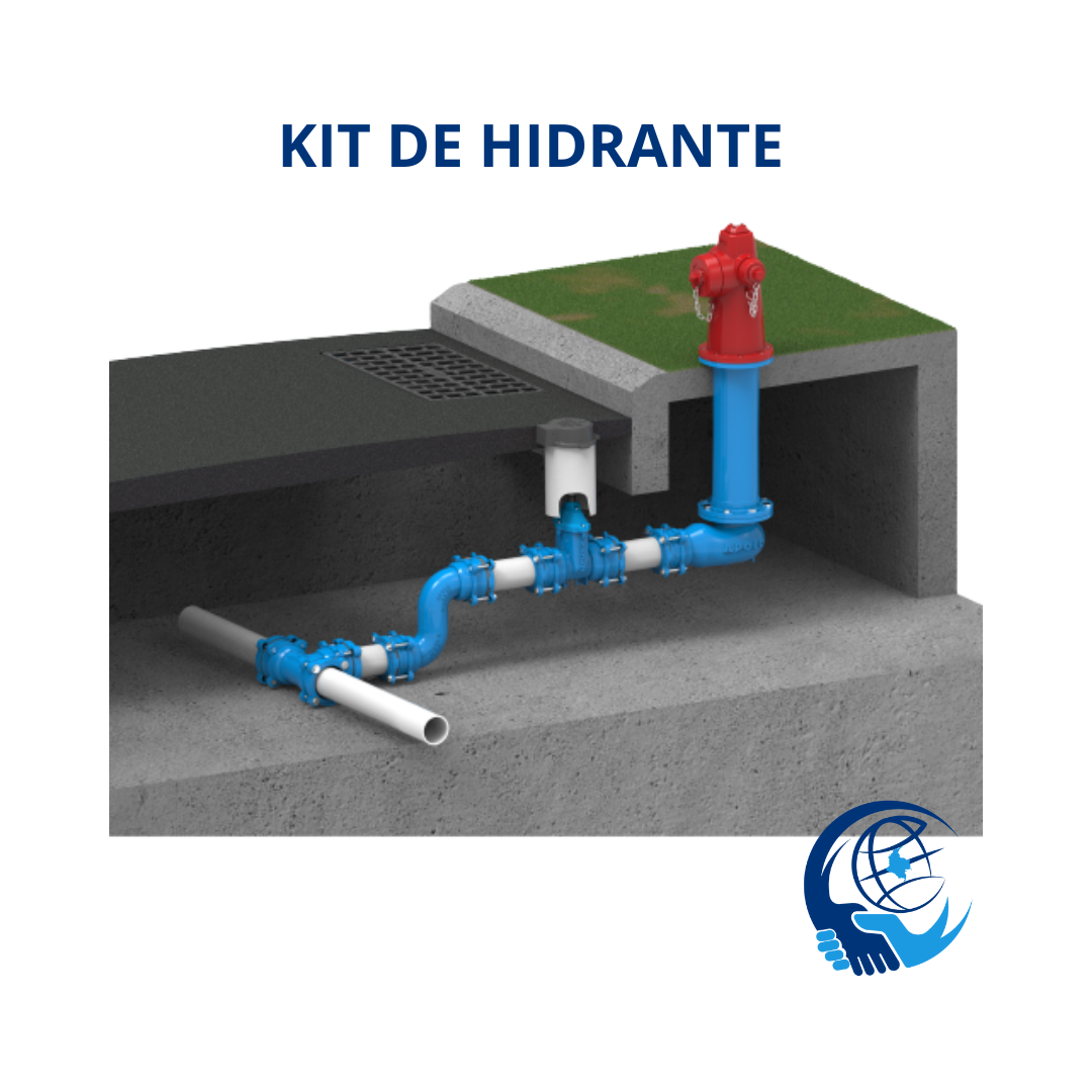 Hidrante Tres Bocas En HD Extremo Liso Tipo Trafico (DOS DE 2 1/2" Y UNA DE 4 1/2")