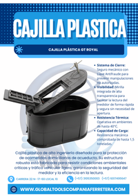 CAJILLA PLASTICA PARA MEDIDOR CON CIERRE ANTIFRAUDE Y MIRILLA