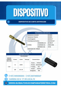 DISPOSITIVO DE INSERCIÓN PARA CORTE ANTIFRAUDE