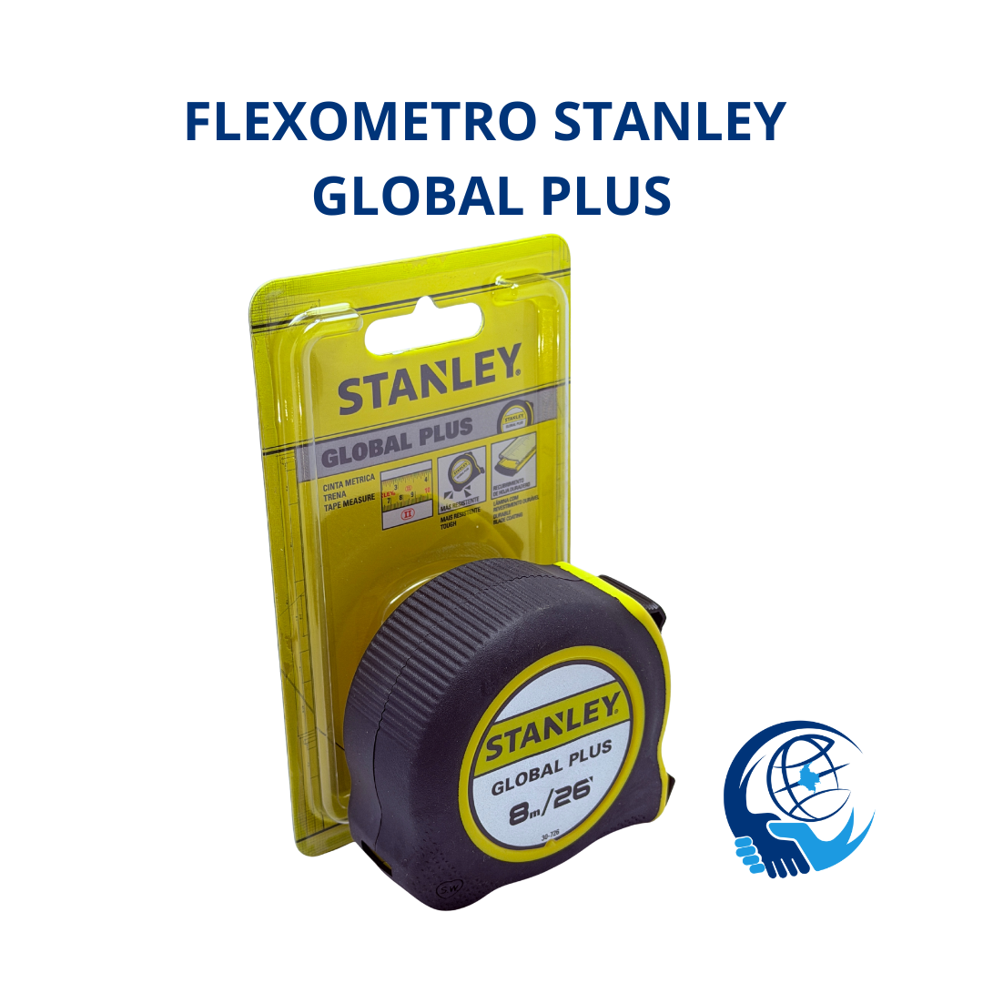 Flexómetro (cinta métrica) Stanley Global Plus de 8 metros/26 pies.