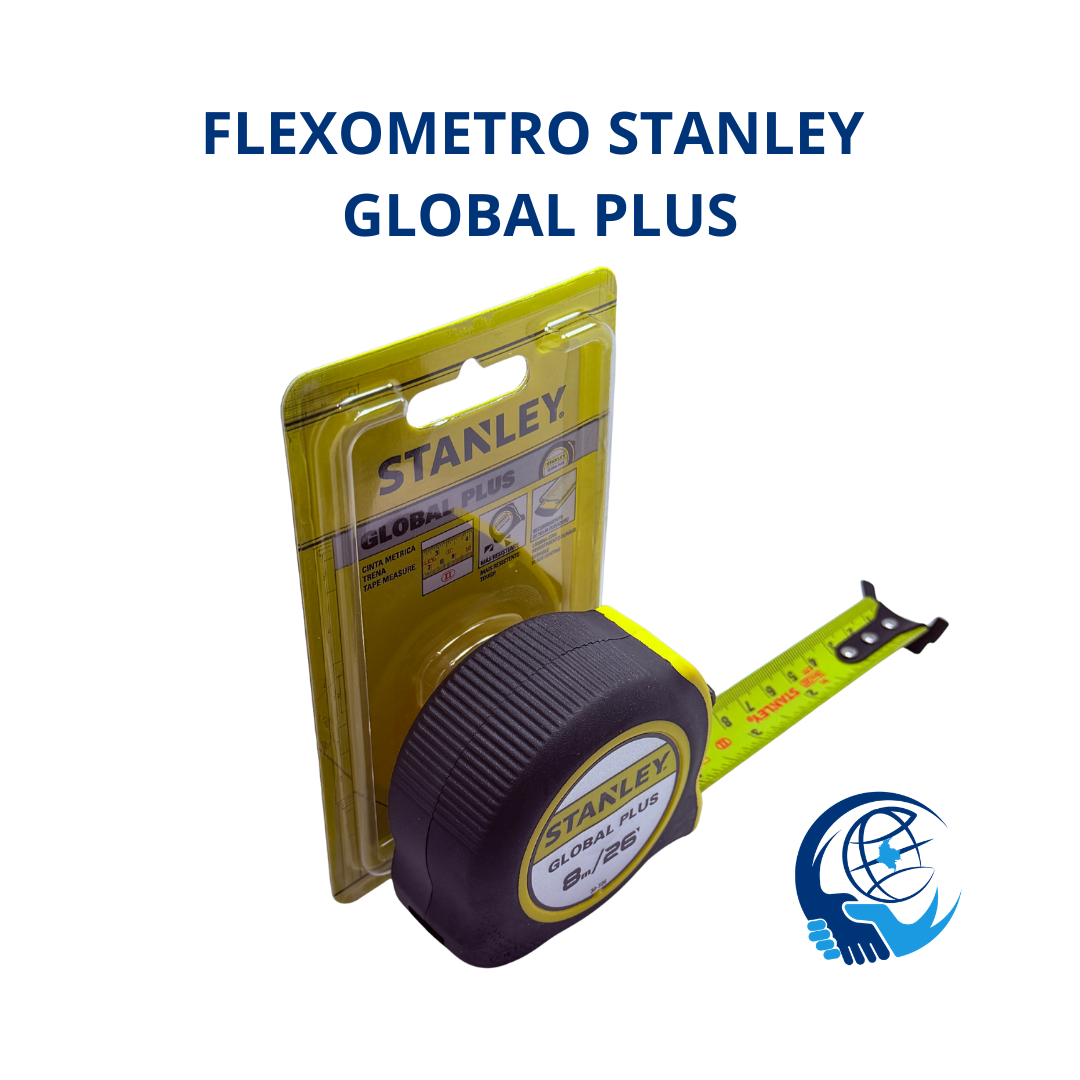 Flexómetro (cinta métrica) Stanley Global Plus de 8 metros/26 pies.