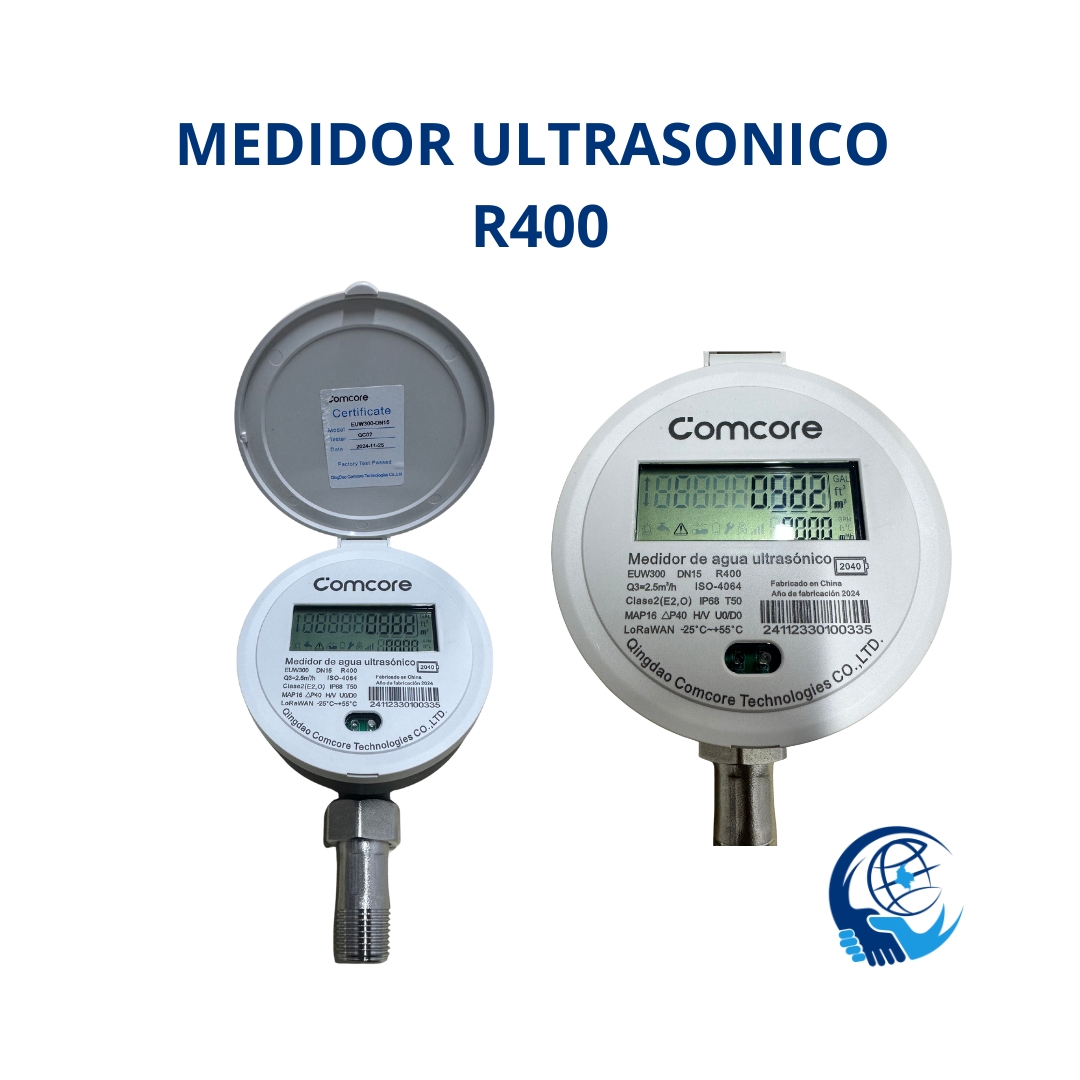 MEDIDOR ULTRASONICO R400 CUERPO PLASTICO DE 1/2" CALIBRADO POR UN LABORATORIO ACREDITADO POR LA ONAC IP68