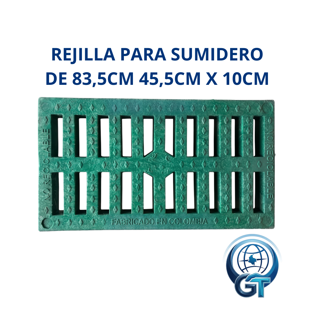 REJILLA SUMIDERO EN POLIPROPILENO HOMOLOGADA EAAB DE 83,5cm X 45,5cm X 10cm