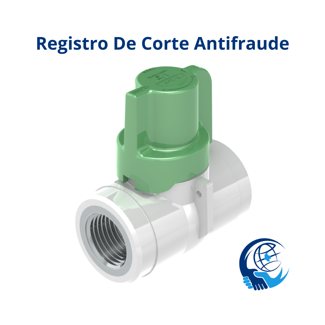 Registro de corte antifraude 1/2" con inserto DZR