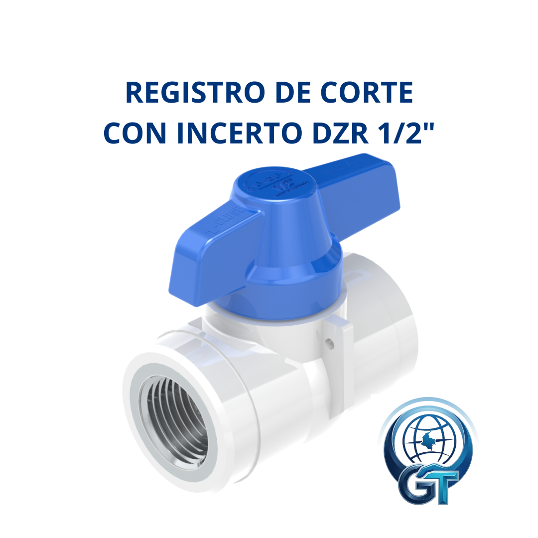 Registro De Corte De 1/2" Con Incerto Metálico DZR PCP