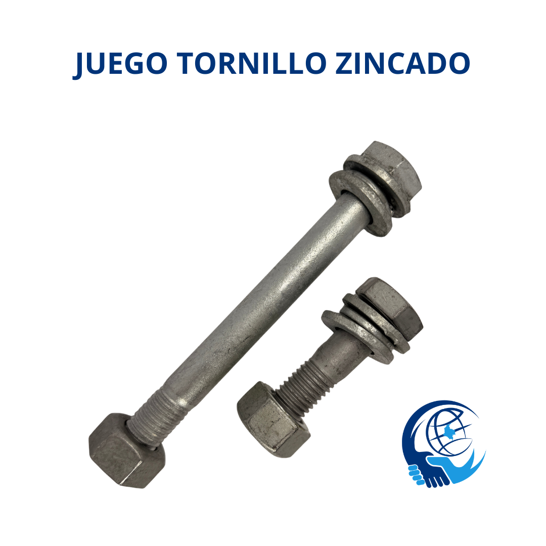 JUEGO DE TORNILLOS HEXAGONAL ZINCADO EN CALIENTE GRADO 5