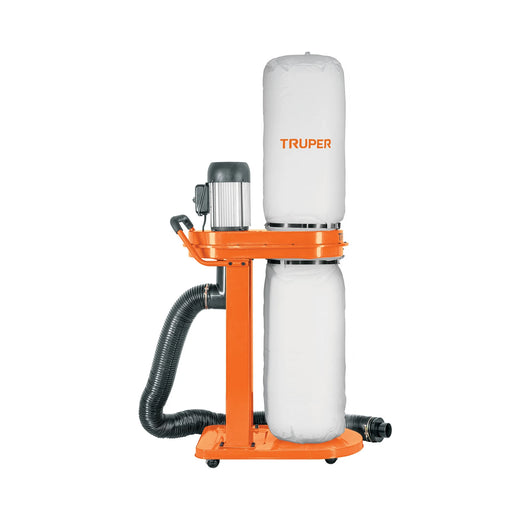 Colector de polvo Truper COPO-1 de 1 HP con dos bolsas, manguera y ruedas