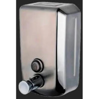 Dispensador de jabón vertical Inoxideas 1000 ml, válvula manual y visor de nivel