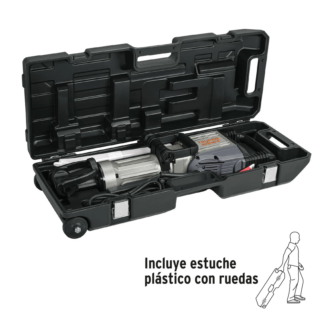 Estuche y accesorios incluidos con el martillo MADE-20NX