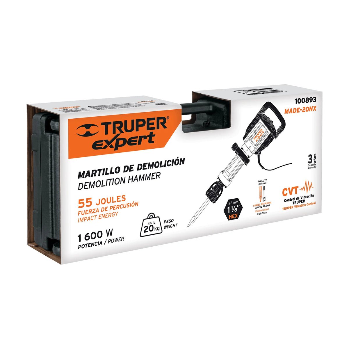 Caja del martillo demoledor Truper Expert MADE-20NX