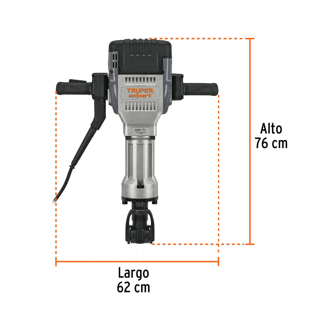 Medidas del martillo demoledor Truper Expert MADE-30NX