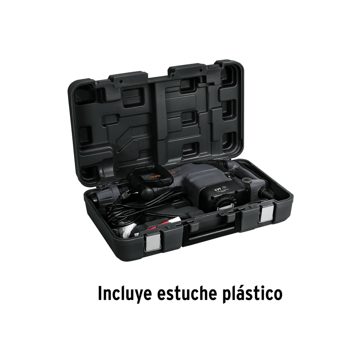 Martillo demoledor MADE-10NX en su estuche plástico de transporte