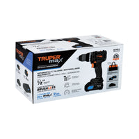 Imagen oficial complementaria de Rotomartillo inalámbrico Truper MAX 20 V, 2 baterías de 2 Ah, con vista de producto o detalle de la referencia MAX-20R