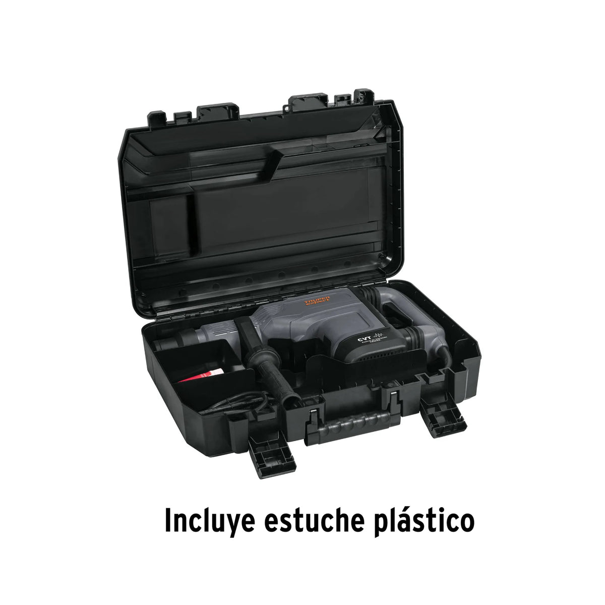 Estuche y accesorios incluidos con el rotomartillo RMAX-15NX