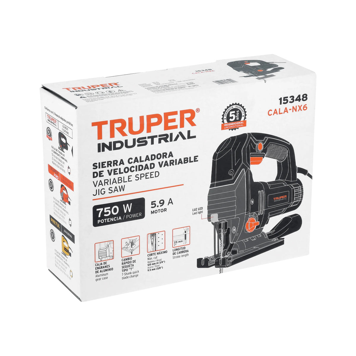 Empaque de la sierra caladora Truper Industrial 750 W