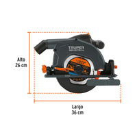Vista del producto Sierra circular Truper Industrial 7-1/4 pulgadas, 1.900 W