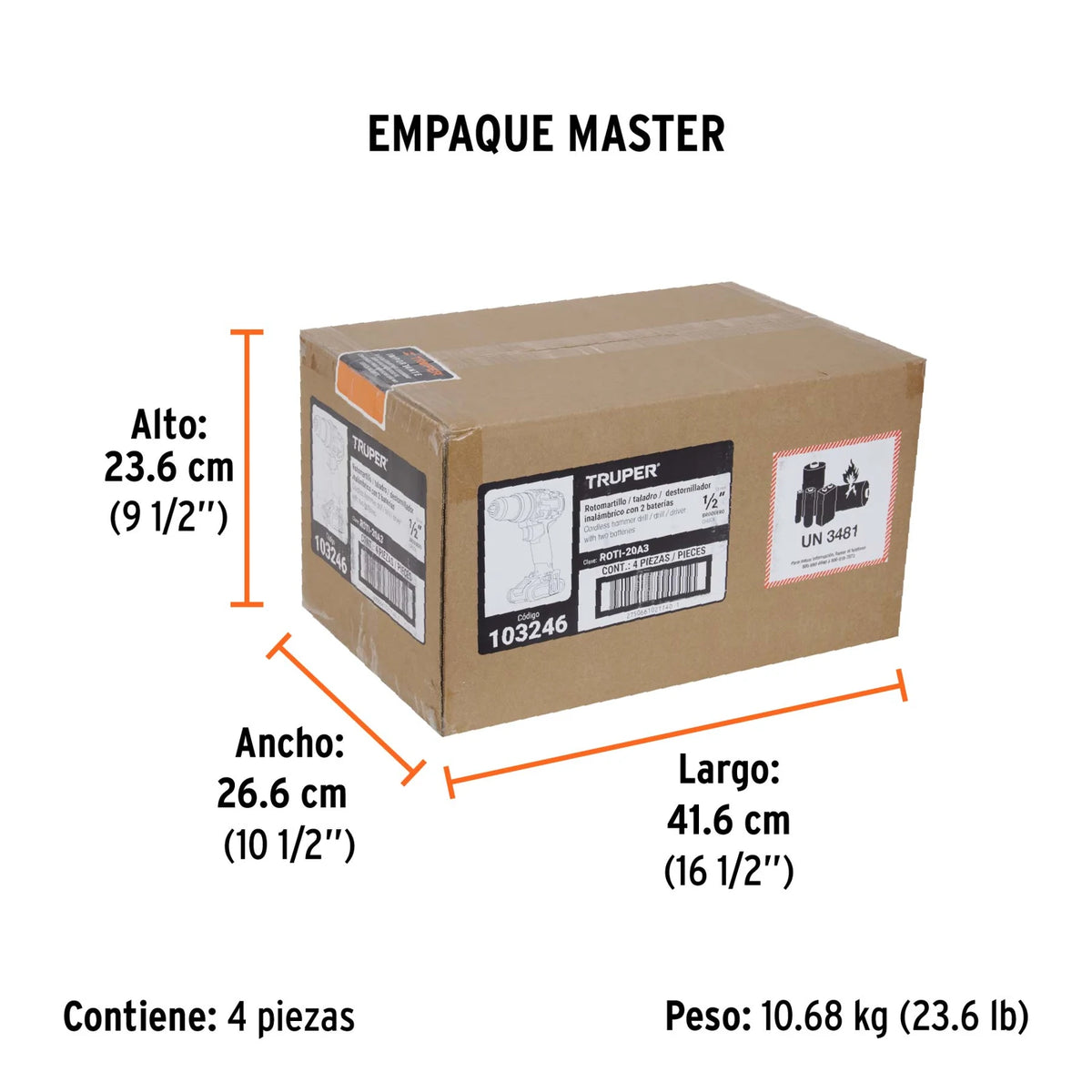 Detalle oficial de ROTI-20A3 Truper