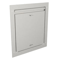 Tapa shut Inoxideas de acero inoxidable 304, vista frontal cerrada